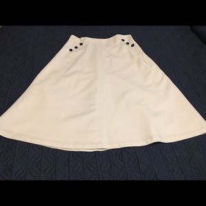 WHBM White Midi Skirt Sz 14